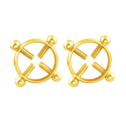 1 Pair 2 Pcs Stainless Steel Round Non Piercing Nipple Ring Shield Body Piercing Jewelry Nipple Clamps Adult Game for Women