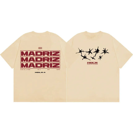 Natos Y Waor Double Sided Graphic T Shirts Men Women Hip Hop Vintage Short Sleeve T-shirts Summer Fashion Casual Cotton T-shirt