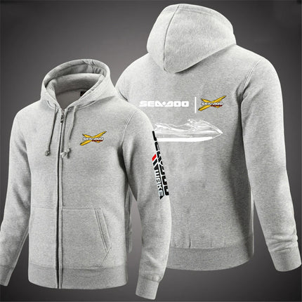 2025 Comfortable Jacket Spring And Autumn Fashion Zipper Hoodies Man's Sea Doo Seadoo Moto Logo Print Pullover Hooded Coat