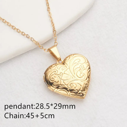 Stainless Steel Love Charm Open Heart Pendant Necklace For Women Jewelry Accessorie Valentine's Day Anniversary Gift