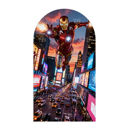 Children's birthday party superhero Iron Man theme gift arch photography background props customizable wall posterstretch fabric