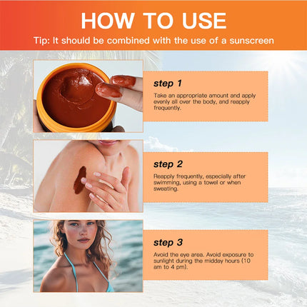 Lakerain Intensive Tanning Gel Body Cream Bronze Tanning Lotion Carroten Effective Sun Aid Take In Sunlight Moisturizing Cream