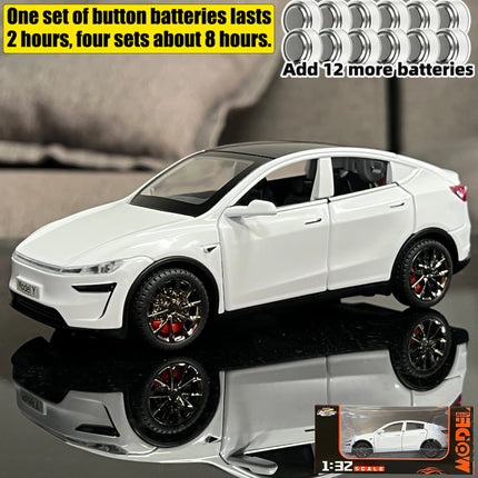 New 1:32 Model Y Electric SUV Alloy Metal Diecast Model Car Sound And Light Pull Back Children Toy Cars Birthday Present Friend