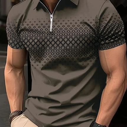 Men's Clothes Summer Fashion Sport Lapel Polo Shirt Men Casual Polyester Quick-Drying Zipper Polo Shirt Men Slim Fit Tops Polo