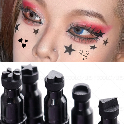1PC 2-in-1 Waterproof Eyeliner - Quick Drying, Smooth, Anti-smudge, Beginner-friendly, Suitable for Halloween Christmas Makeup