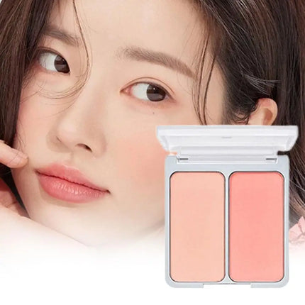 Bi-Color Powder Blusher Cheek Blush Low Saturation Light Color Pseudo Plain Color Expansion Color Natural Makeup