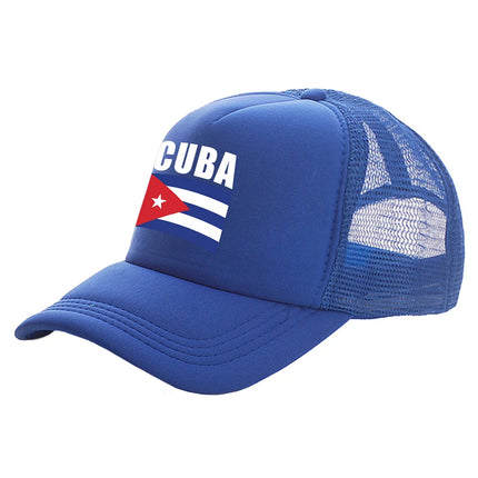 Cuba Trucker Cap Men Cool Cuba Flag Hat Baseball Cap Cool Summer Unisex Mesh Net Caps
