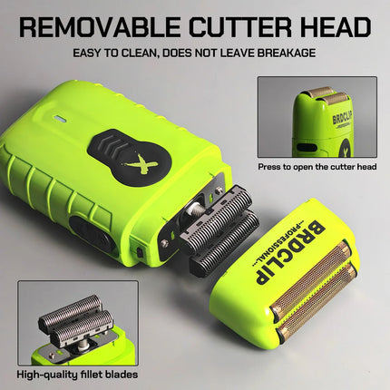 Professional Double Foil Shaver Hair Trimmer Beard trimming Electric Clipper for Man BRDCLIP