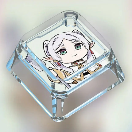 Animation Frieren: Beyond Journey's End Personalized Keycap Single PC Art Transparent Mechanical Keyboard Keycap Gift