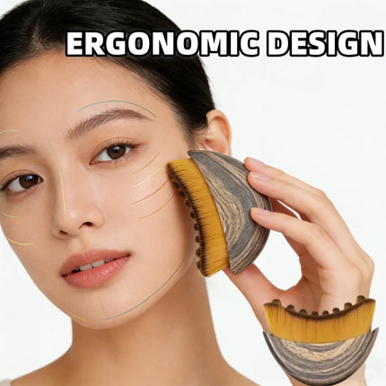 Facial Drainage Massager Lymphatic Contour Face Brush,chin &jawline Sculpting ergonomically Designed To Fit The Skin Precisely