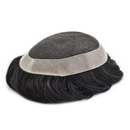 New Front Lace Wigs Men Hair Toupee Fine Mono NPU Human Hair Wig Indian Hair System Men's Capillary Prothesis Natural Hairline
