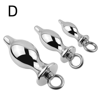 Exotic Accessories Metal Anal Plug With Pull Ring Adult Sex Products Anus Dilator Ass Stuff Tail Bdsm Erotic Games Novel Toys