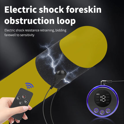 Male Electric Shock Penis Sleeve Glans Ring Pads Cock Extender Enlarger Stimulator Sex Tool For Men Masturbate Sex Toy Vibrators