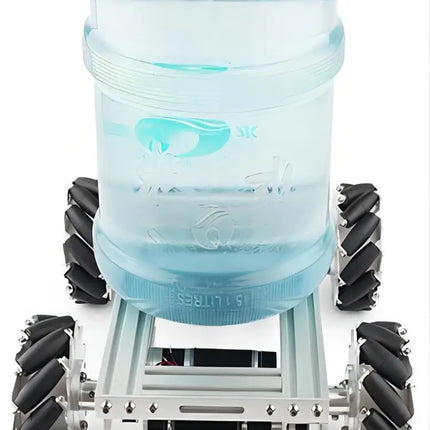 35kg Heavy-Duty 4WD Mecanum Wheel Trolley Omnidirectional Mobile Robot with Motor Metal Chassis for Research Programmable Robot