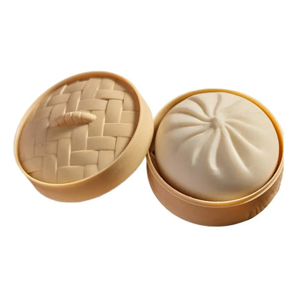 Colorful Dumpling Squishes Stress Balls Fidget Sensory Toys Simulation Food Squishies Bun with Steamer Fake Buns Fidget Toy