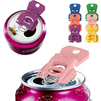 6/12 Colored Drink Can Pull Tab Dust-Proof Opener Protective Cap Bottle Opener Convenient Can Opening Tool Opener