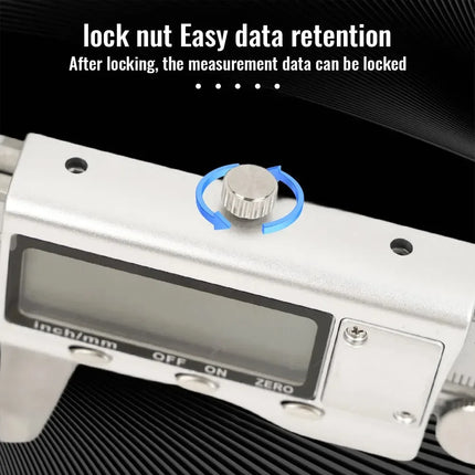 6 Inch 150mm Digital Vernier Caliper Stainless Steel Micrometer Measuring Tool Depth Ruler
