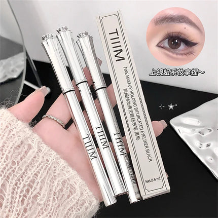 Waterproof Wild Eyebrow Pen 2/4 Separated Head Natural Brow Makeup Quick-Drying Creation of Ultra-Fine Lasting Liquid Eyebrow