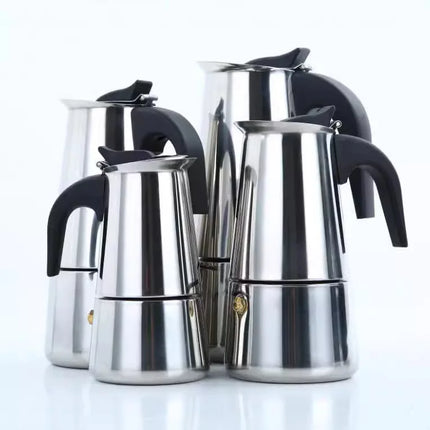 110V/220V Electric Coffee Maker Portable Stainless Steel Mocha Pot Electric Italian Coffee Maker Percolator Heated Coffee Stove