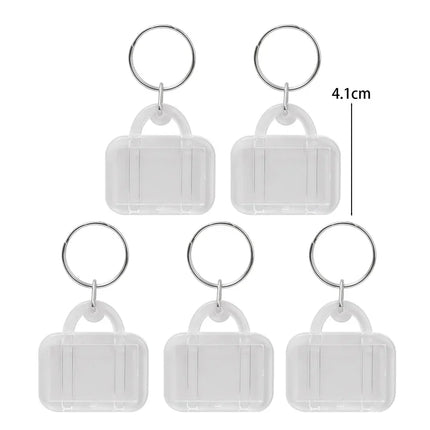 5/30Pcs Transparent Acrylic Keychains Lovely Blank Photo Frame DIY Pendant Fashion Versatile Keychains Couple Anniversary Gift