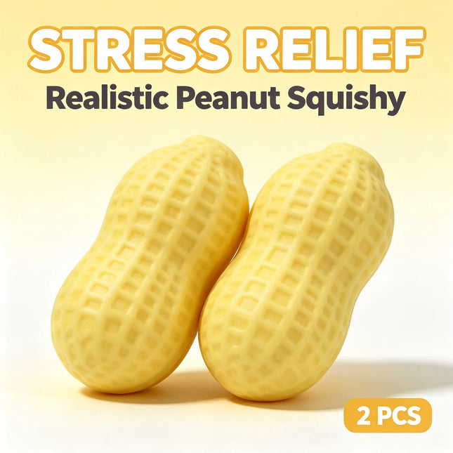 Peanut Stress Ball Crunchy Squeeze Ball Squishy Toy, Buttery-Soft Feel Fidget Toy ASMR Sensory Anti Stress Toys For Adults, Birt