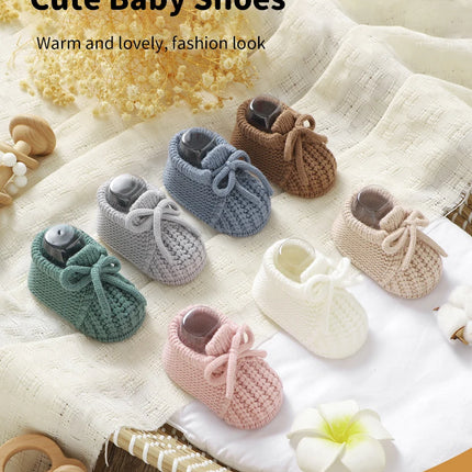 Baby Shoes Knitted Newborn Bed Footwear 0-18M Warm Clothing Accessories Infant Boys Girls First Boots Fashion Solid Toddler Kid