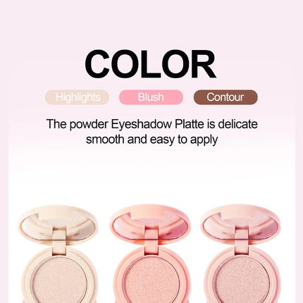 3-In-1 Face Bronzer Highlighter Makeup Palette Matte Pearlescent Blush Contouring Shadow Brighten Three-layer All-in-one Palette