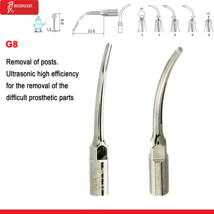 Original Woodpecker Dental Scaler Tips Ultrasonic Scaling Tip G1 G2 G3 G4 G5 G6 G7 G8 Fit For EMS UDS