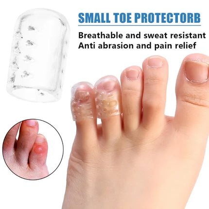 20/10/5/1pcsToes Covers Elasticity Silicone Toe Caps Women Men Gel Little Toe Tube Protector Anti-Friction Breathable Foot Care