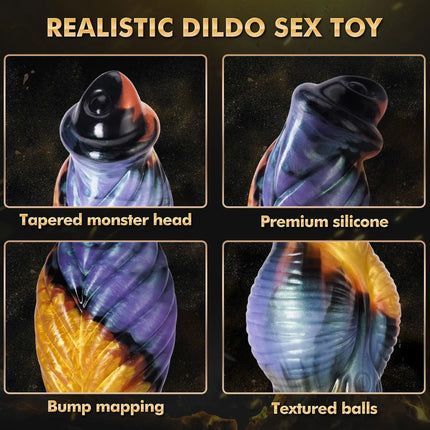 Thrusting Dragon Dildo Vibrator Sex Toys 10" 4IN1 Monster Remote Control Thick Dildo Suction Cup Dildo Anal Toys Adult Product