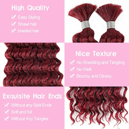 Julianna Deep Wave Synthetic Hair Bulk For Braiding Hair 20Inch Hair Bundles No Weft Natural Black Hair Extensions Wholesale