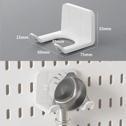 Nordic-Style Wall-Mounted Storage Pegboard: Drill-Free Headphone & Keyboard Stand for Gaming/Study Rooms, Also for Display