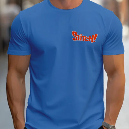 Men's Stitch Breaking Through Graphic T-shirt Casual Streetwear Tee
