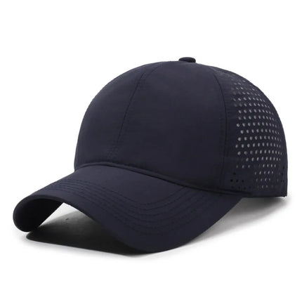Breathable Mesh Baseball Cap Unisex  Casual Style Polyester Hat Lightweight Solid Color Adjustable Sun Cap for Outdoor