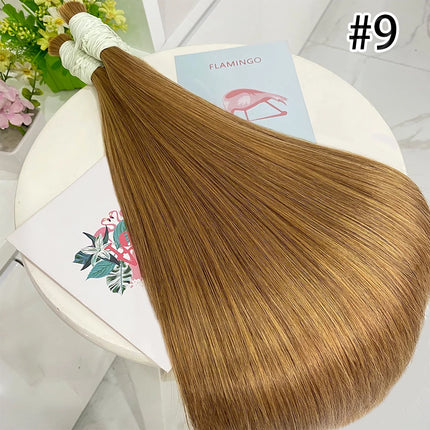 100% Real Human Vietnamese Hair Extensions no Weft Honey Blond Hair Bulks Virgin Hair Straight Weaving Hair for Braiding
