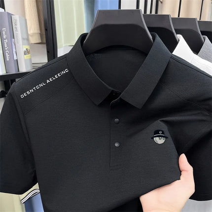 Summer New Men's Short Sleeve Polo Shirt Original Printed Comfortable Lapel Luxury Brand T-Shirt Exquisite Casual Men's Clothing