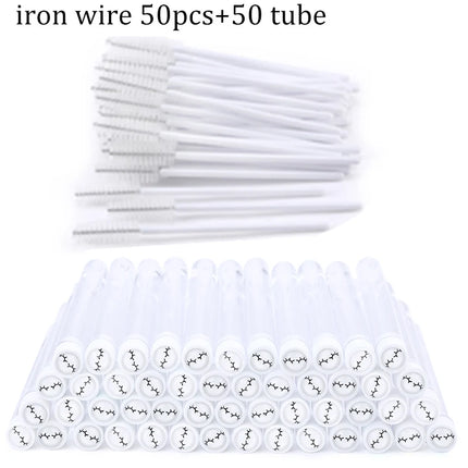 100pcs Diamond Eyebrow Brush Tube Empty Reusable Lash Mascara Wand Case Replaceable Crystal Eyelash Brush Dust-proof Makeup Tool