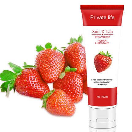 Sex Lubricant Water Based Lubricants Strawberry Flavor Easy to Clean Lube Oral Anal Lubrication Masturbation Vagina Orgasm Gel