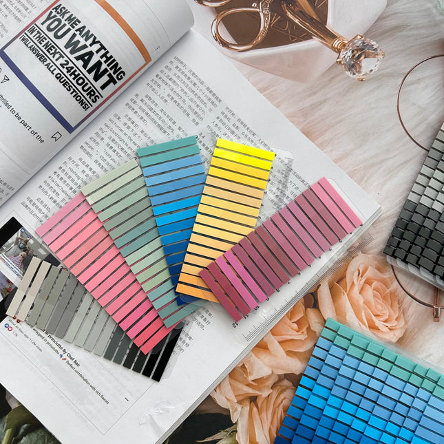 10Packs 3200Pcs Transparent Colorful Index Creative Memo Pads Office School Stationery Self-Adhesive Stickers Sticky Note Pads
