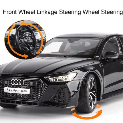 1:18 Scale RS7 Rolls-royce Phantom Car Toy Models Alloy Diecast Shock Absorption Doors Opened Sound Light for Adults Kids Gifts