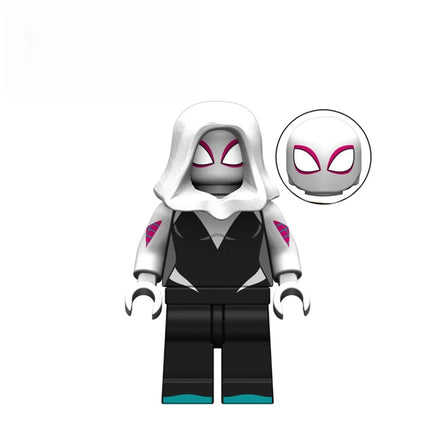 Hot Toys New Building Blocks Spider Man Series Peter Parker Spider-Gwen Spider-Man Noir Mini Robot Figure Bricks Assembling Doll