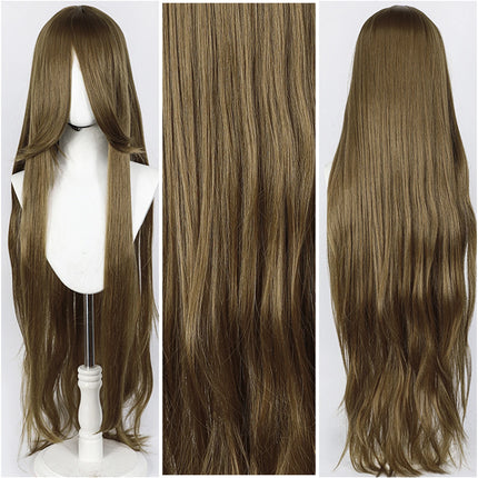 Long Straight Cosplay Wig 100CM Multiple Colors Pink Blonde Black Anime Costume Wig Universal Synthetic Cos Wig Daily Party Wig