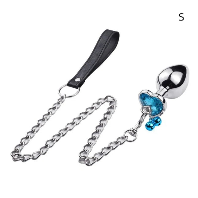 Removable Butte Plug Stainless Steel Anal Plug With Bell Metal Chain Prostate Massager Adult Erotic Sex Toys For Couples Women