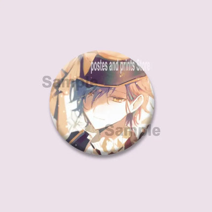 Anime Game Character Kamishiro Rui Pins PJSK Cartoon Round Brooches on Backpack Shirt Accessories Jewelry Badge Gift for Friends