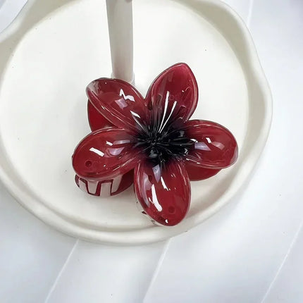 Hawaiian Gradient Hair Clips Flower Hair Claws Big Size Fashion Head Wear Hairpin for Women Girls Crab Barrette Hair Accessories