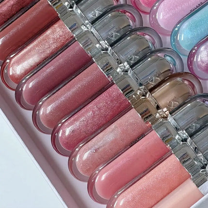 3D Hydra Lipgloss Mirror Lip Glaze Shimmer Moisturizing Pearlescent Color Liquid Lip Gloss Plump Glossy Non Stick Cup Balm ﻿