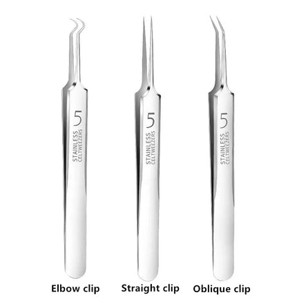 German Ultra-fine No. 5 Cell Pimple Blackhead Clip Tweezers Beauty Salon Special Scraping & Closing Artifact Acne Needle Tool