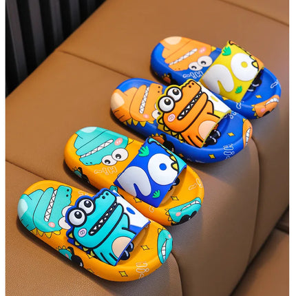 Cartoon Dinosaur Children Slippers Boy Girls Casual Shoes Flat Beach Water Shoes Indoor Soft Kids Cute Flip Flops for Boy Girl