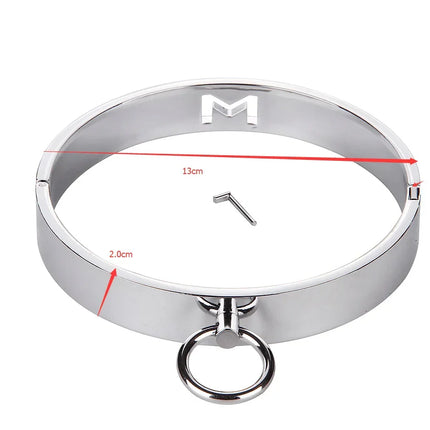 Manyjoy Metal Steel Bondage Cuffs Collar Handcuff Ankle Wrist Cuff Shackl Slave Sex  Restraint Necklace Sex Toys for Couple 18+