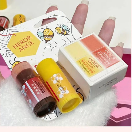 HERORANGE HR603 Fruit Mini Lip Balm Two Pack Set Moisturizing Lipstick Moisturizing Autumn and Winter Lip Mask Anti-Drying